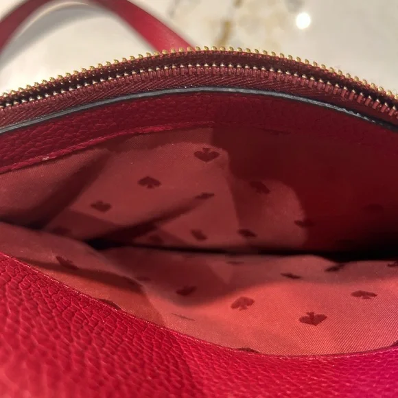 kate spade Pink Pebbled Leather Shoulder Bag with Branded Interior - Picture 6 of 6